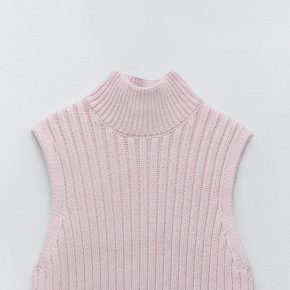 Zara high collar knit top - Picture 3 of 6